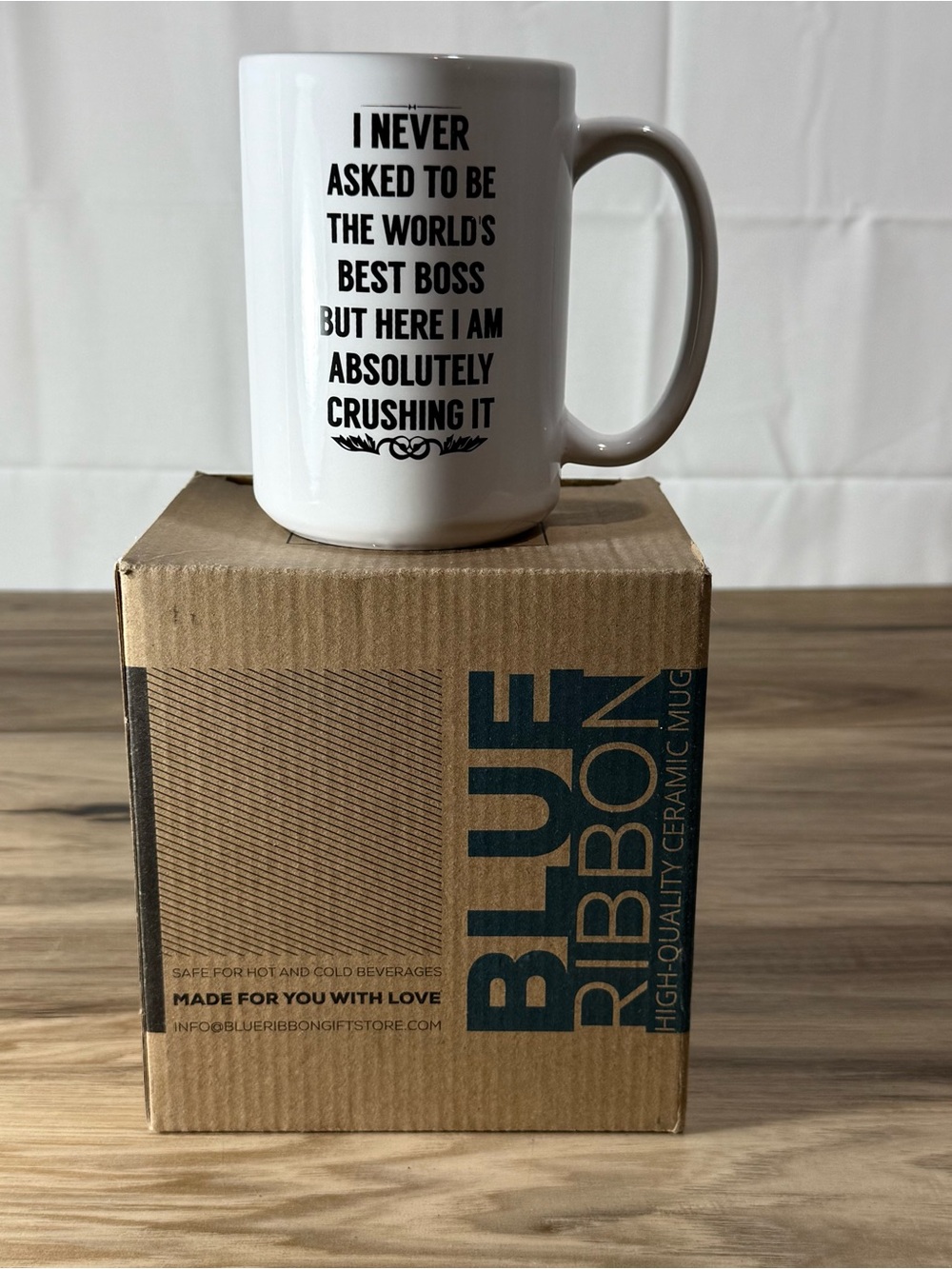 I NEVER ASKED to BE the WORLDS BEST BOSS Coffee Mug Gifts for Men Women